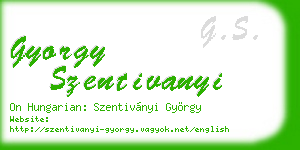 gyorgy szentivanyi business card